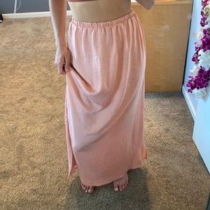 Light pink long skirt